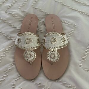 Women’s Gold and Cream Boating Sandals